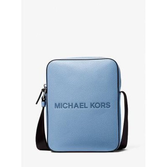 Michael Kors Outlet Cooper Logo Embossed Pebbled Leather Messenger Bag NWT - Picture 1 of 6